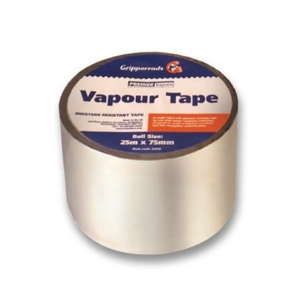 Vapour Tape Laminate Underlay Joining Tape=  25 metres x 75mm Width x 1 roll 